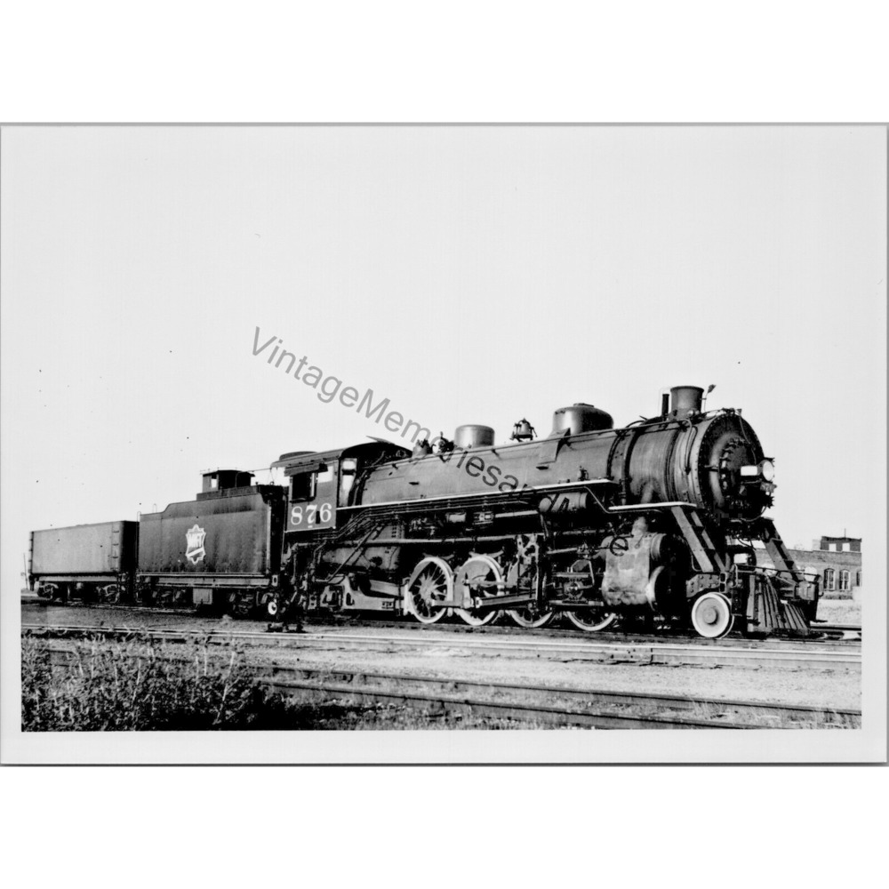 Vtg MKT Missouri - Kansas -‎ Texas Railroad 876 Steam Locomotive Photo T2-137